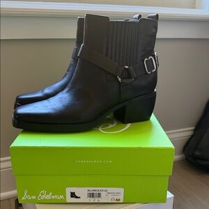 Sam Edelman Black Leather Ankle Booties